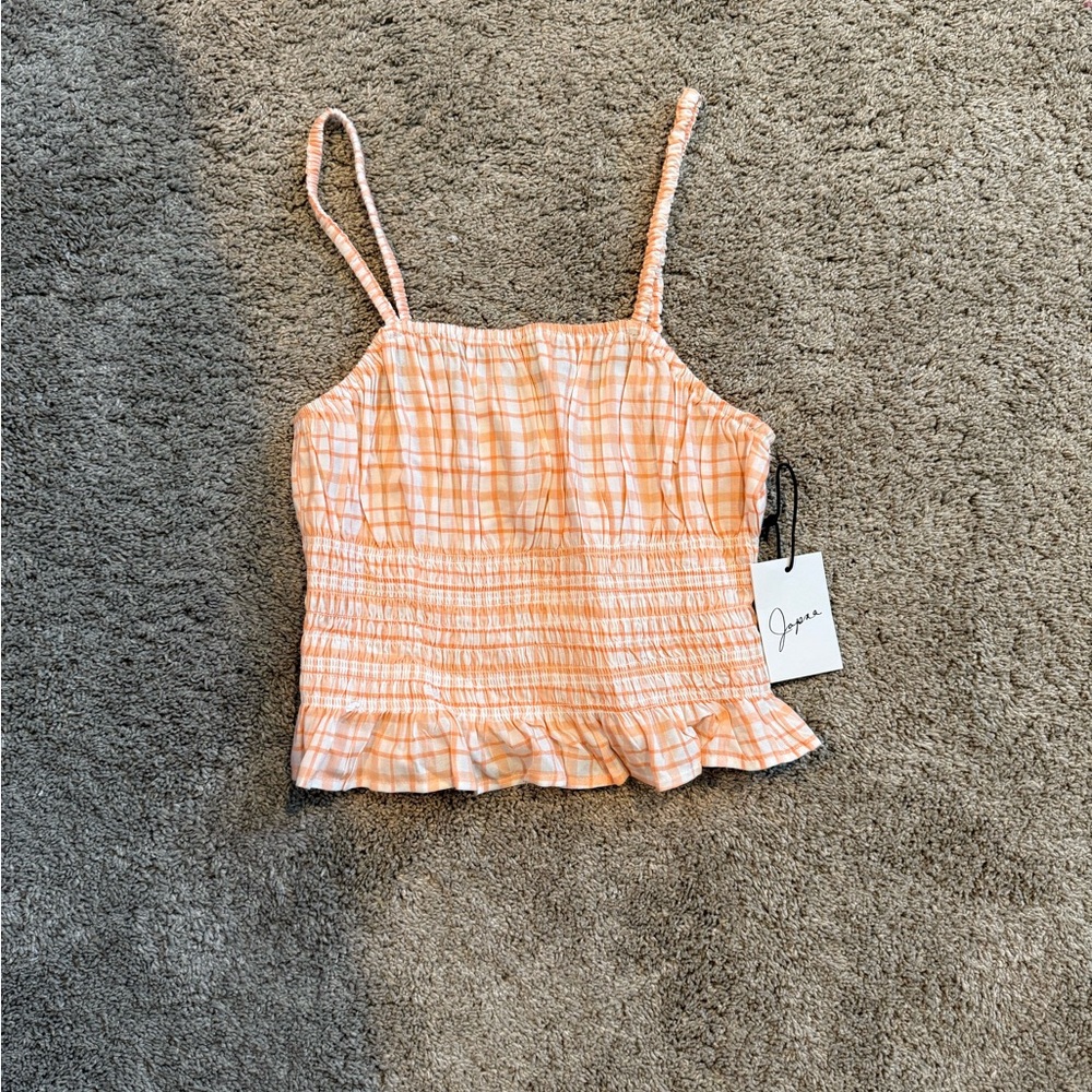 Japna orange and white tank blouse - New With Tags!